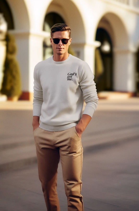 God's Got Me Crewneck (Bone)