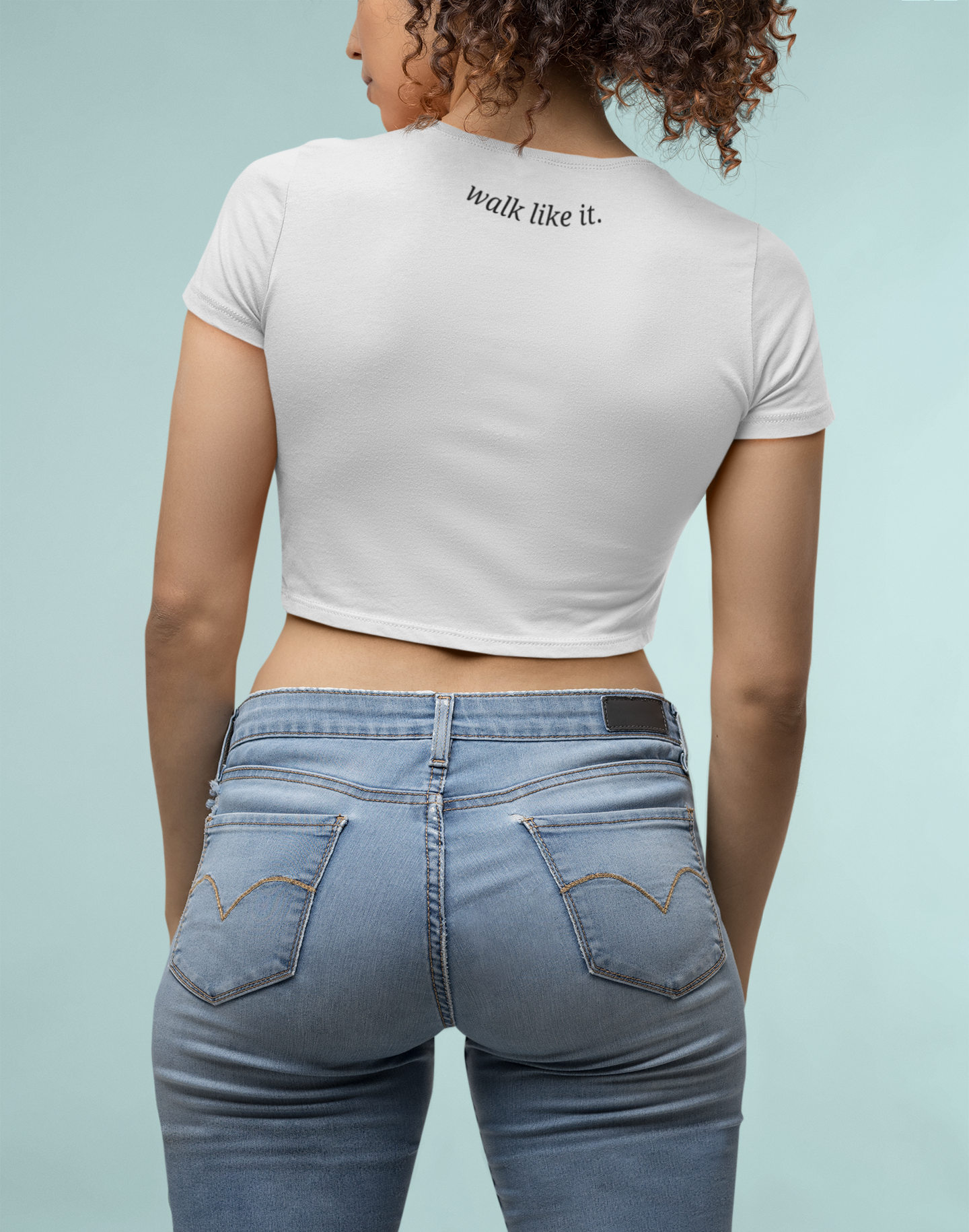 God's Got Me Crop Tee White